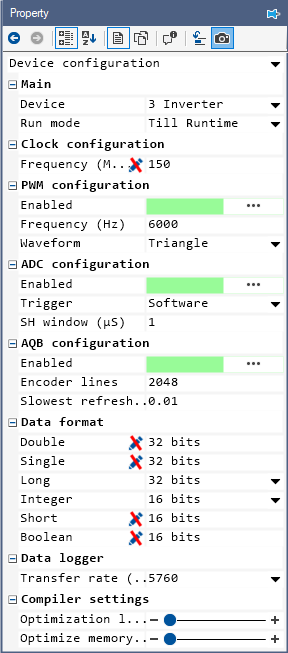 Workbench device configuration.