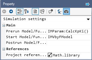 Project prerun property setting
