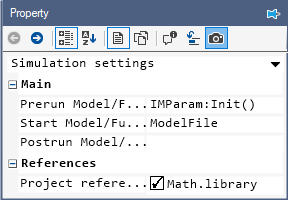 Project prerun property setting