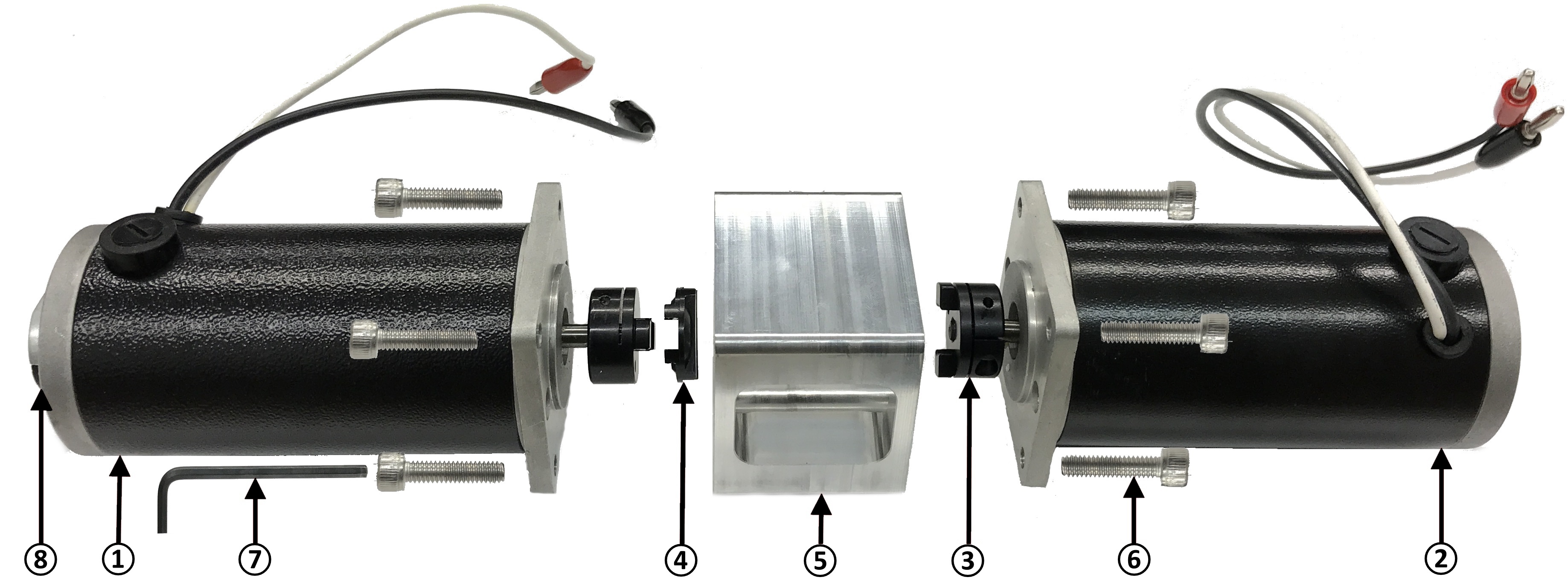 Motor, generator set with coupler and safety enclosure assembly