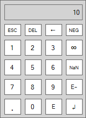 On-screen numeric pad