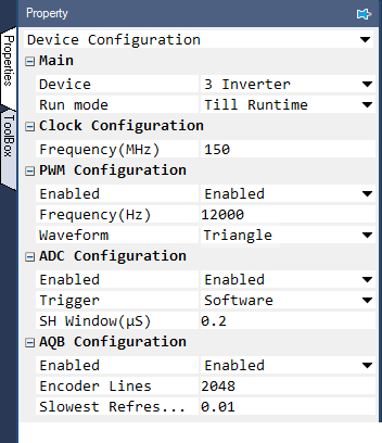 Workbench device configuration.
