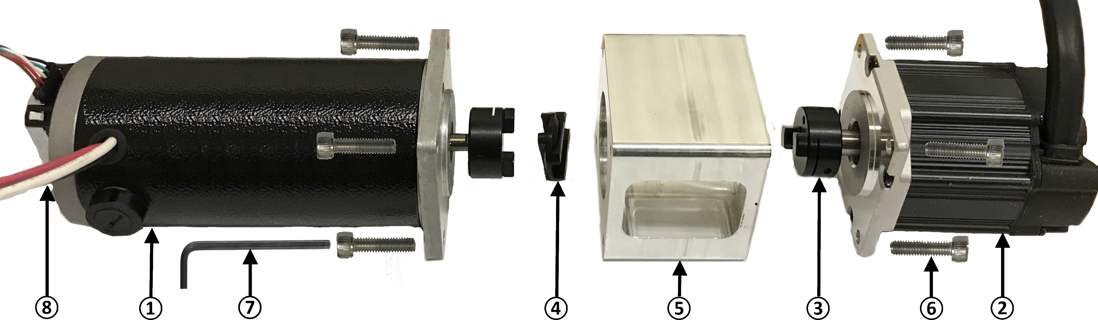Motor, generator set with coupler and safety enclosure assembly