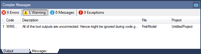 Instaneous compiler warning message